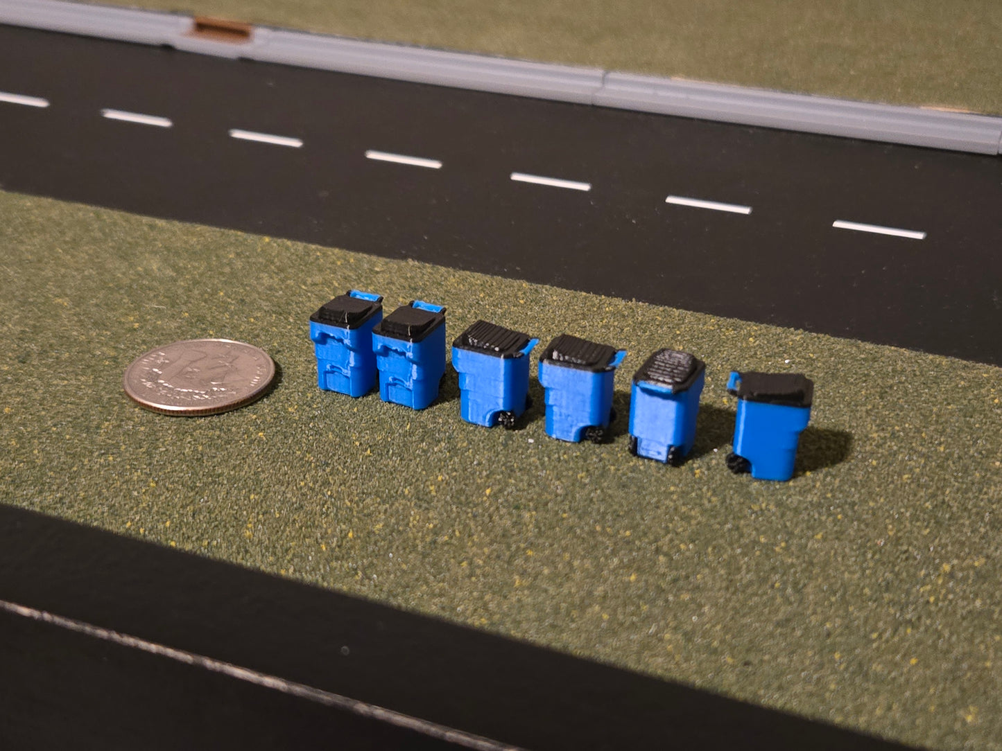 1/87 Scale Trash Bins *6 Pack*