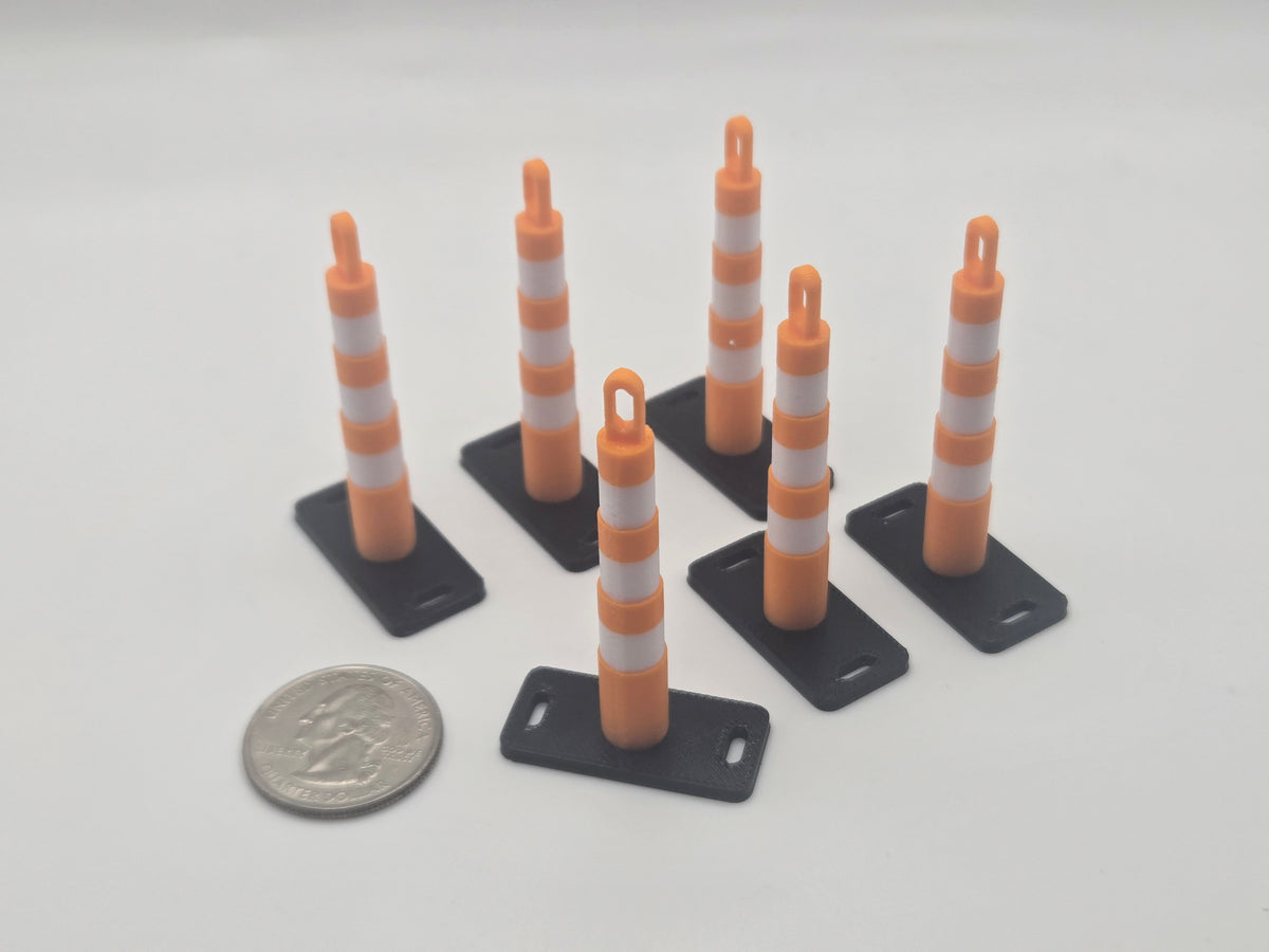 1/24 Scale Traffic Delineator Lane Dividers *6 Pack*