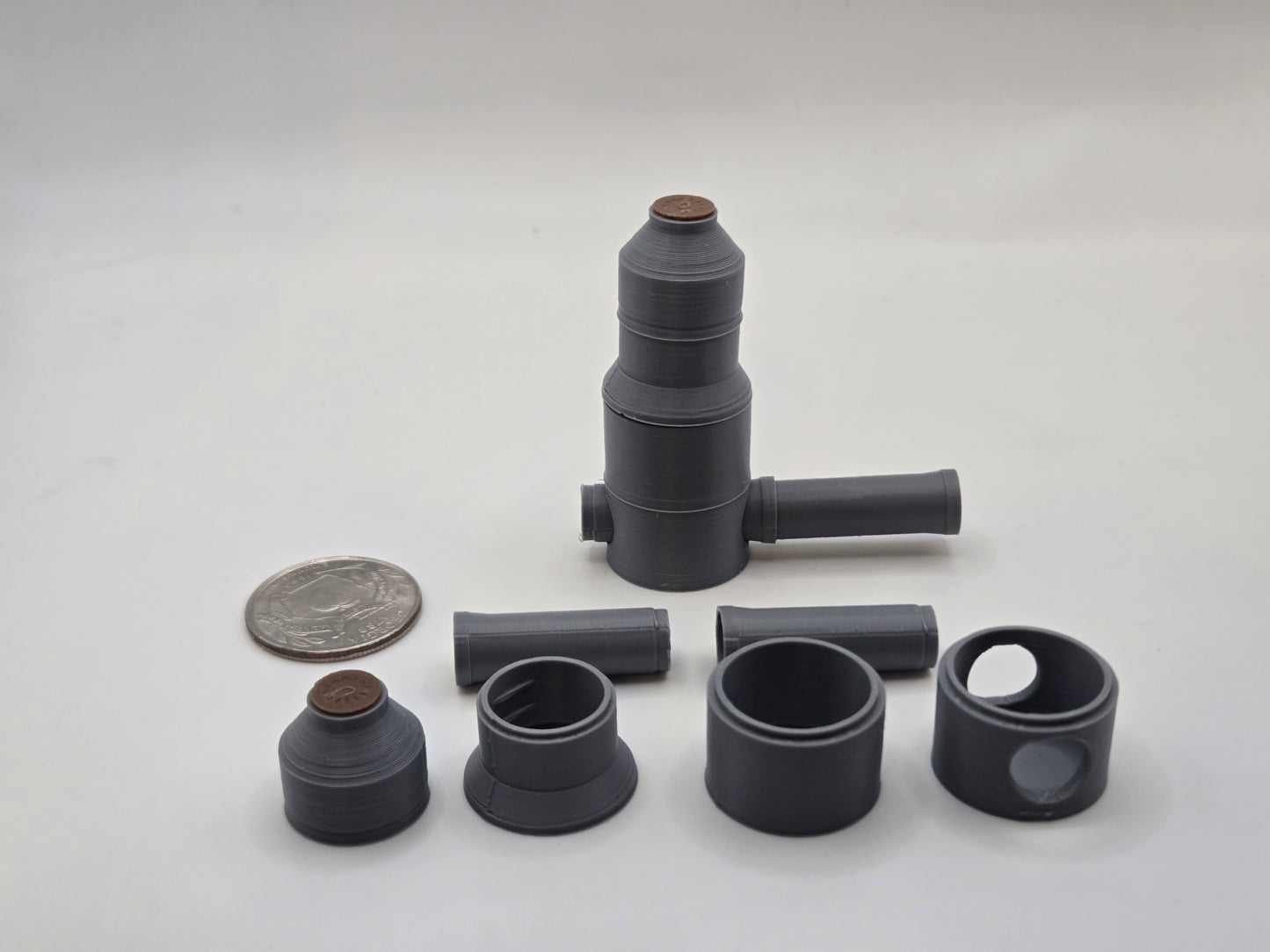 1/87 Scale Precast 60" Concentric Manhole w/ 24" Reinforced Concrete Pipe *2 Pack*