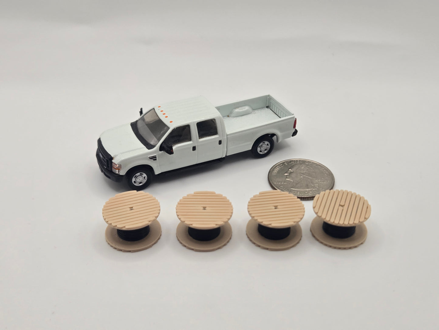 1/87 Scale Fiberoptic Cable Reel Accessory *4 Pack*