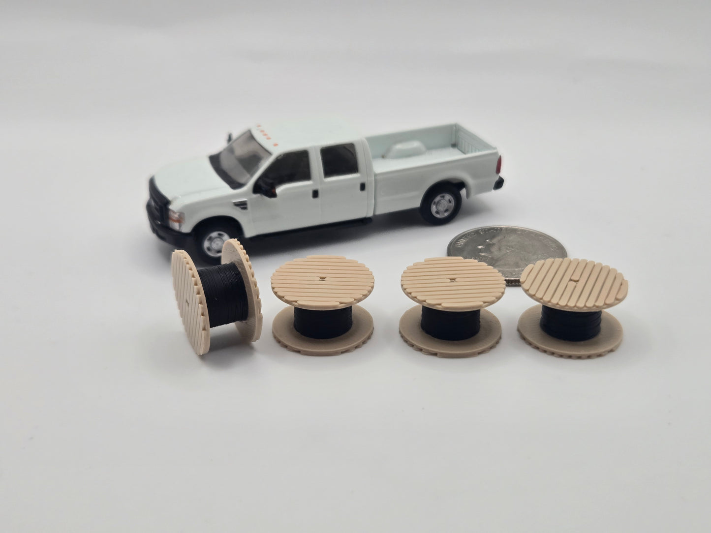 1/87 Scale Fiberoptic Cable Reel Accessory *4 Pack*