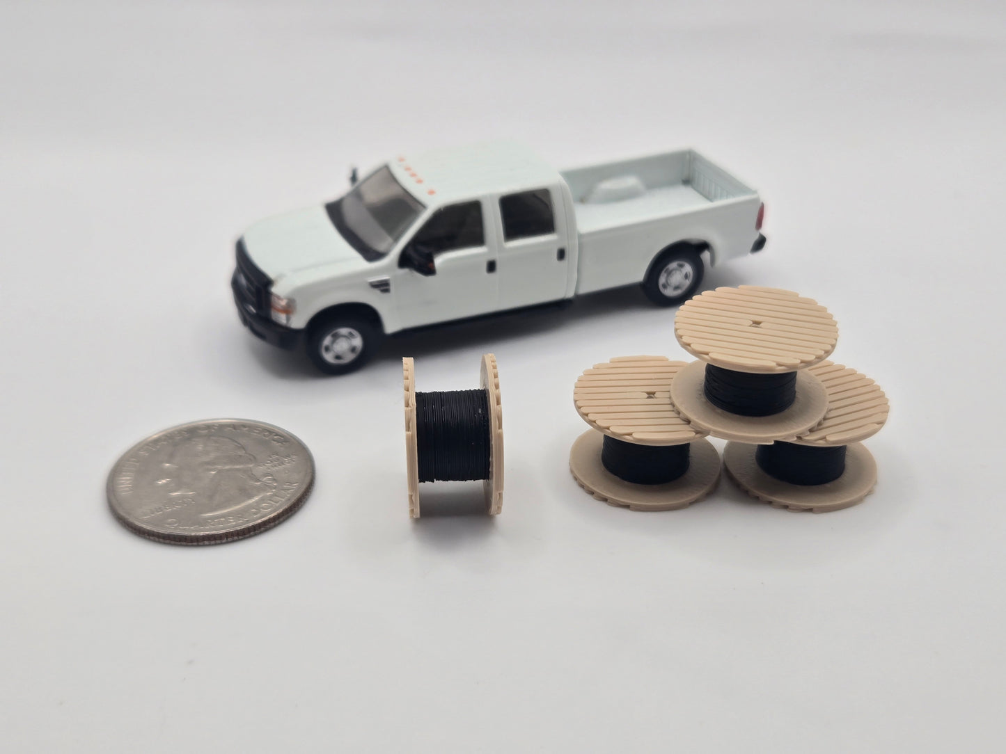 1/87 Scale Fiberoptic Cable Reel Accessory *4 Pack*