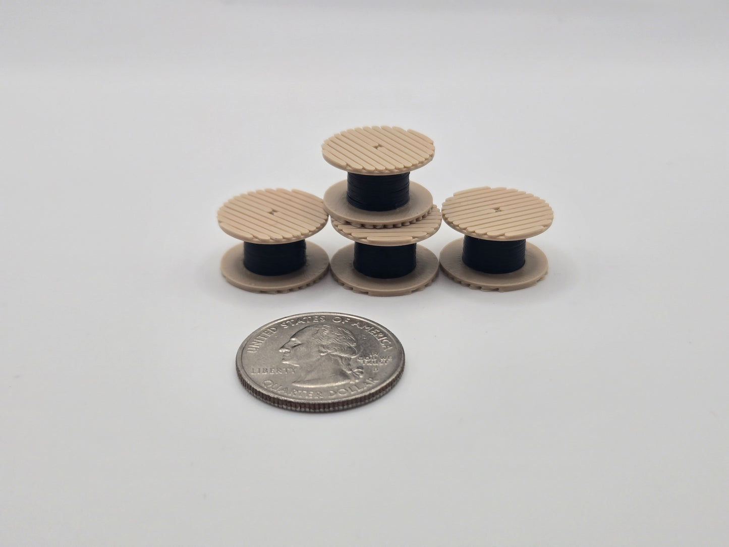 1/87 Scale Fiberoptic Cable Reel Accessory *4 Pack*
