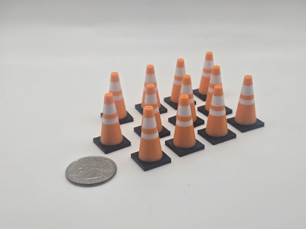1/24 Scale Traffic Cones *12 Pack*