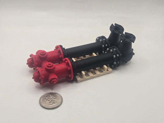 1/24 Scale Fire Hydrants with Valve *2 Pack*
