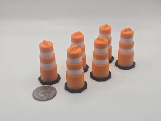 1/24 Scale Traffic Drum Barrel *6 Pack*