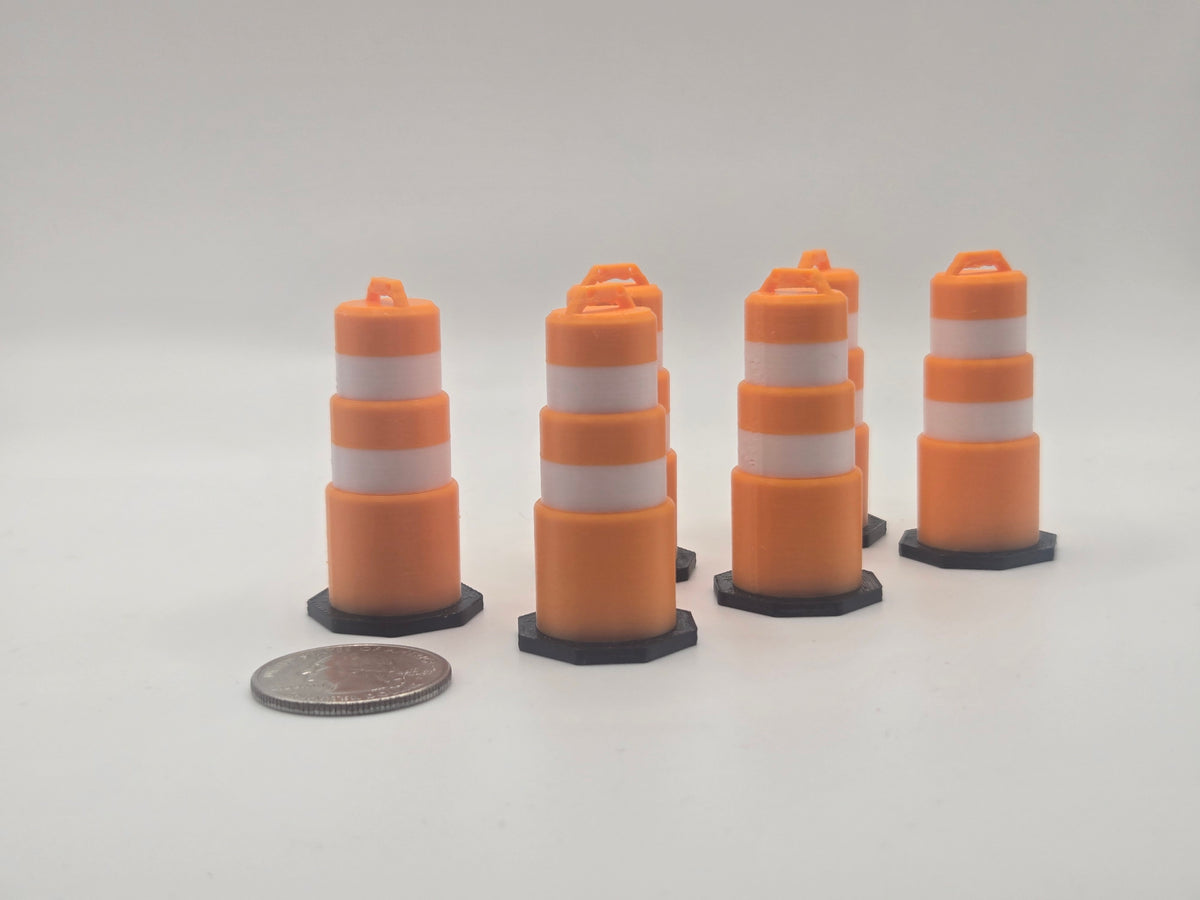 1/24 Scale Traffic Drum Barrel *6 Pack*