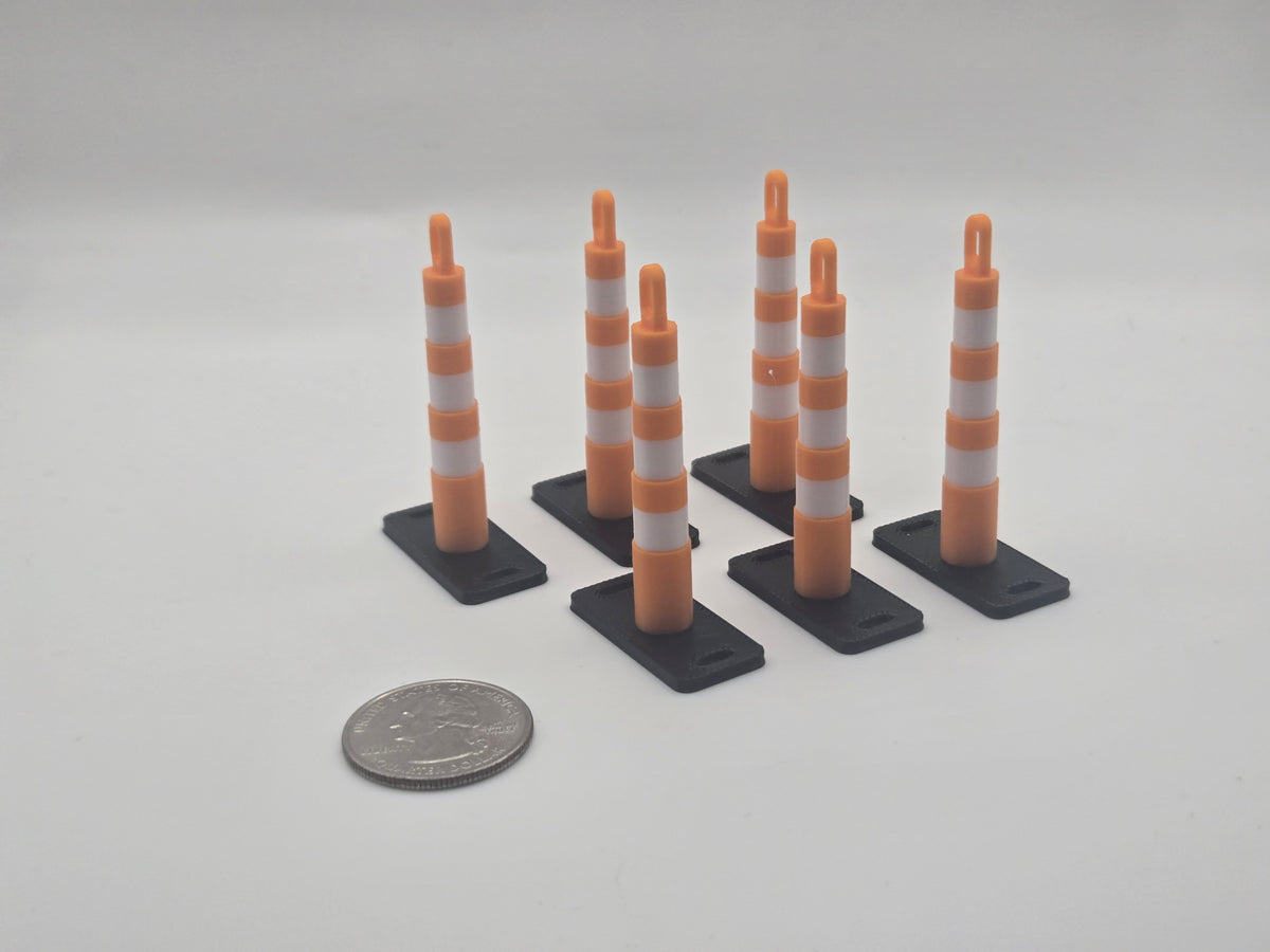 1/24 Scale Traffic Delineator Lane Dividers *6 Pack*