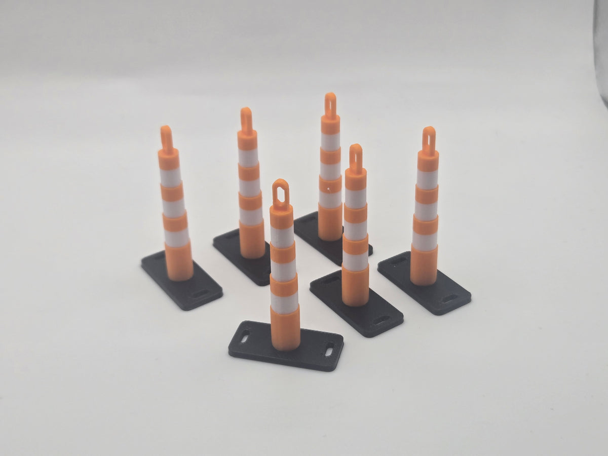 1/24 Scale Traffic Delineator Lane Dividers *6 Pack*