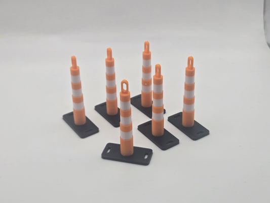 1/24 Scale Traffic Delineator Lane Dividers *6 Pack*
