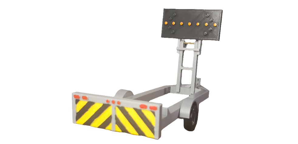 1/50 Scale Posable Attenuator Trailer