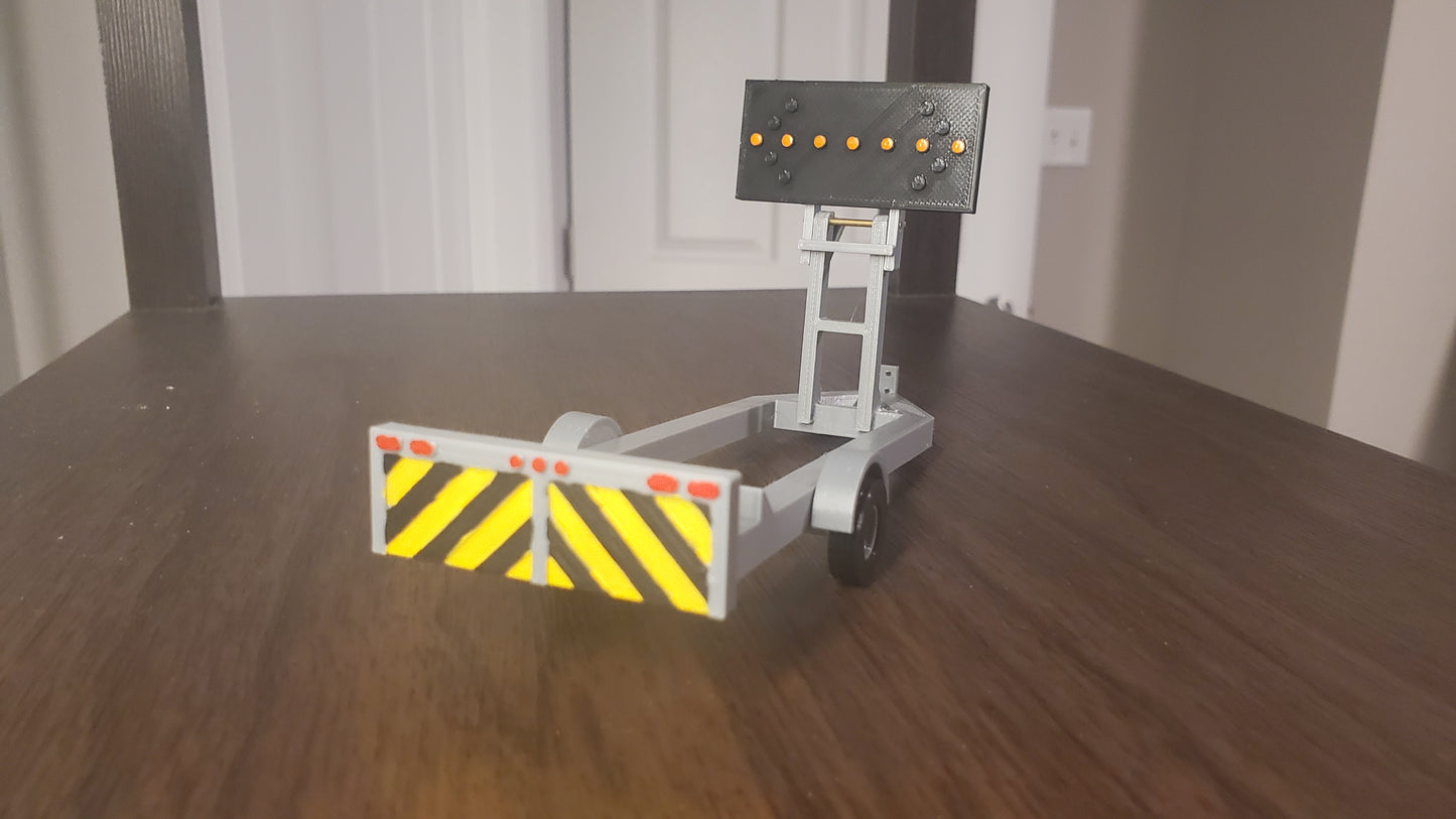 1/50 Scale Posable Attenuator Trailer