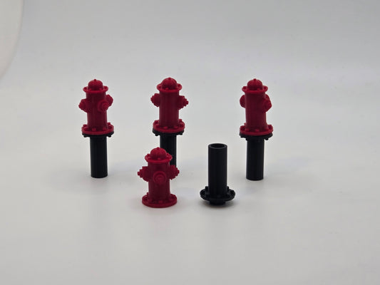 1/50 Scale Fire Hydrant diorama accessory *4 Pack* in Red